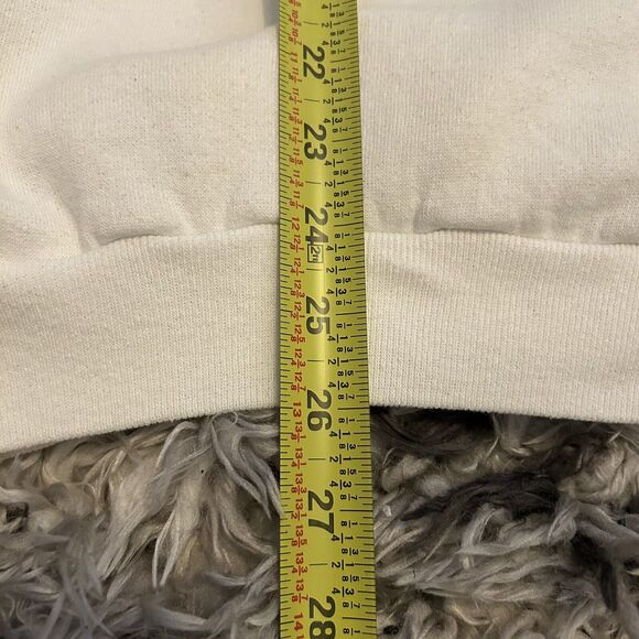 Vintage 90s Levis Denim Jeans Graphic Sweatshirt Size XL Made In USA White - Picture 12 of 13